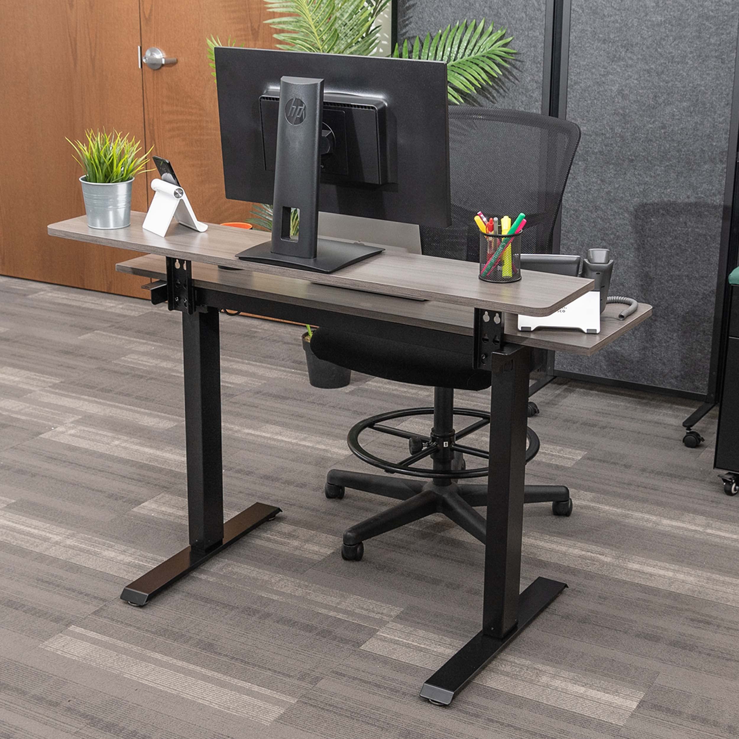 Programmable Electric Standing Desk with Two-Tier Design - Compact 48