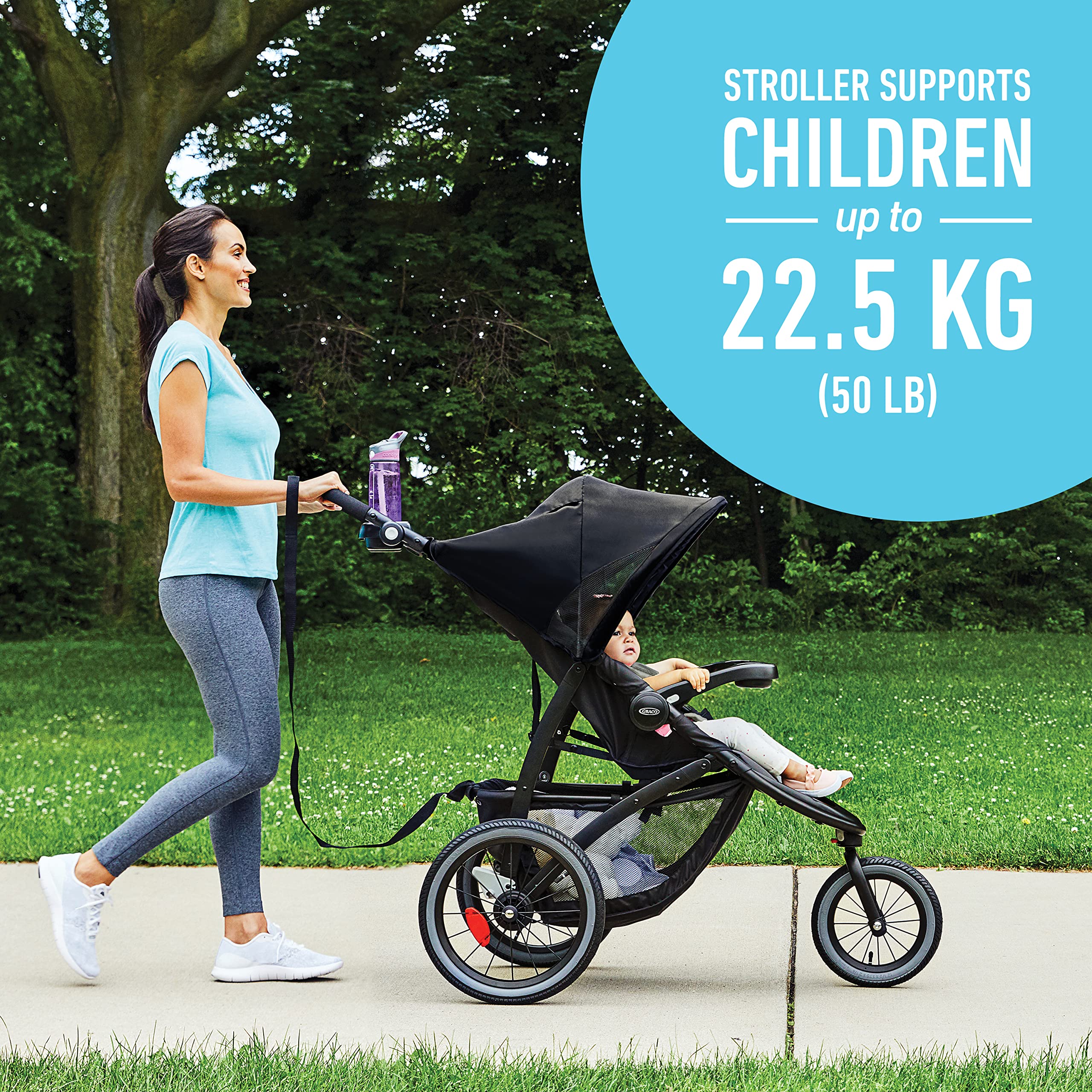 Graco FastAction Jogger LX Travel System - Lightweight Stroller & Infant Car Seat Combo for Active Parents | Perfect for Jogging, Shopping & Daily Outings | Mansfield Design