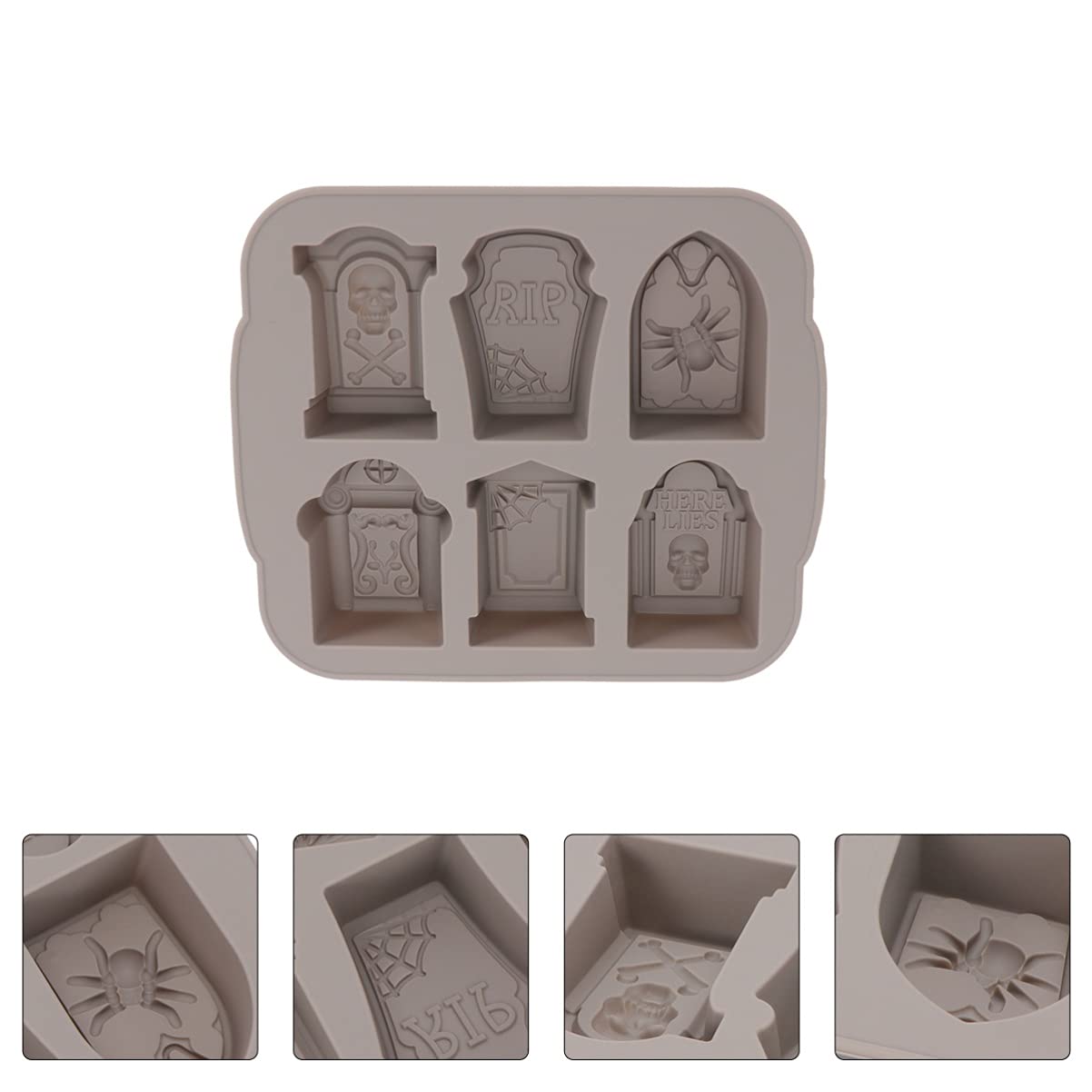 Halloween Tombstone Ice Maker - Silicone Ice Mold & Tray for Spooky Cocktails, Party Drinks, and Themed Beverages