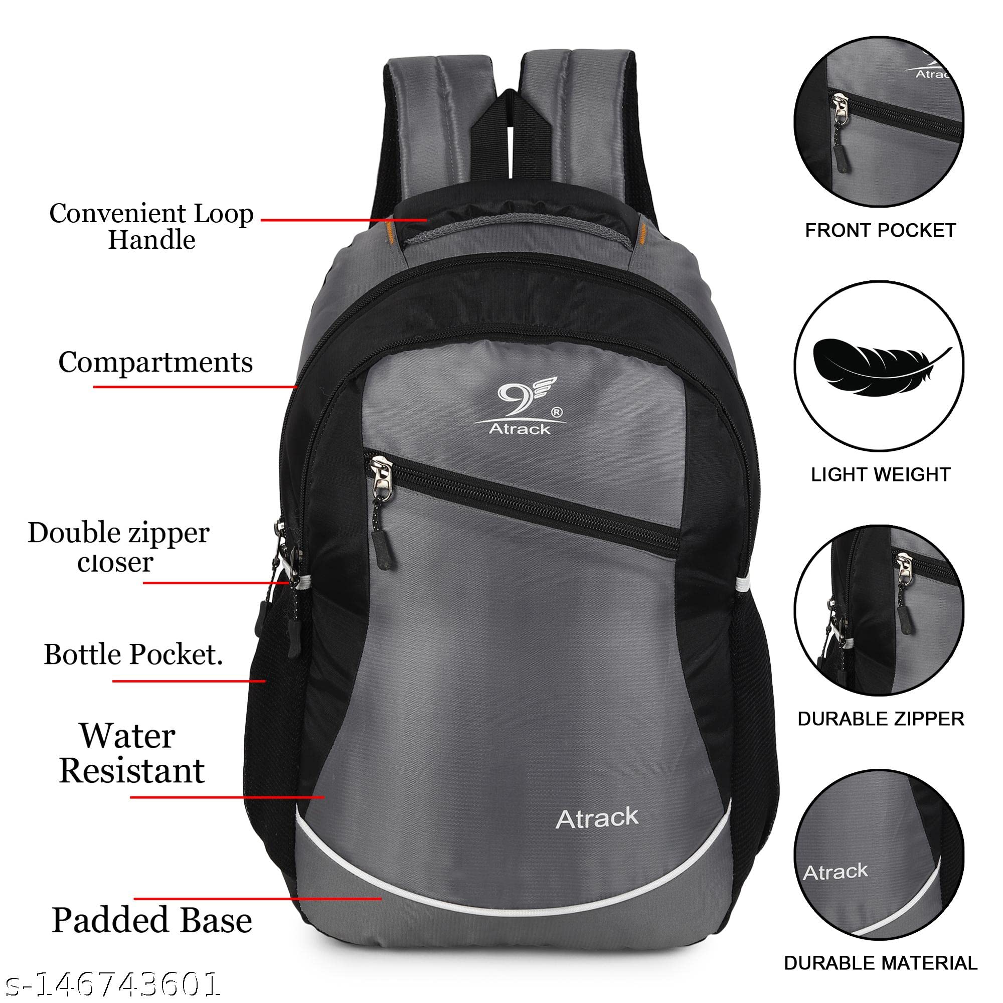 Somy 30L Blue Polyester School Backpack - Lightweight Durable Bookbag for Students, College, Travel & Daily Use