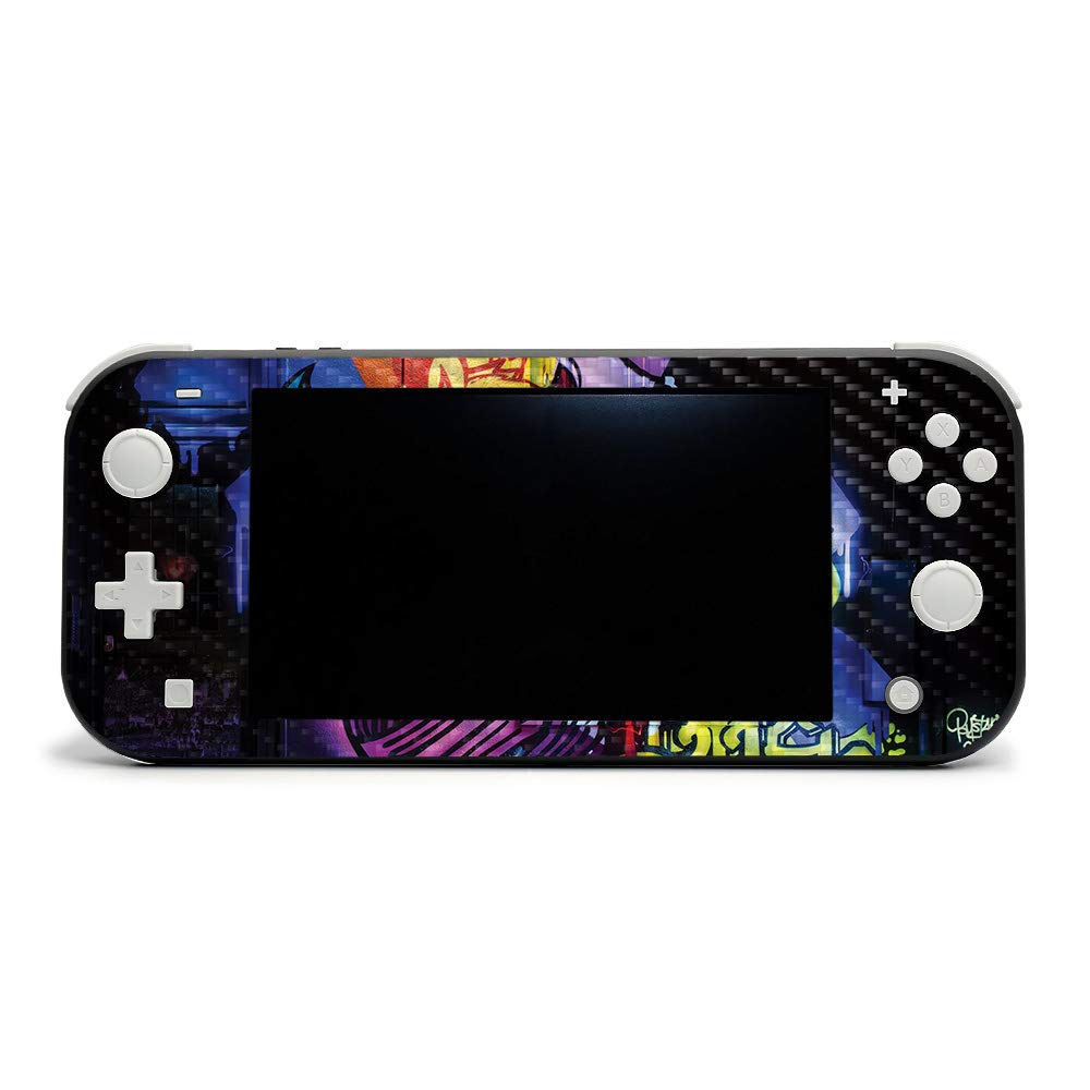 Premium Carbon Fiber Skin for Nintendo Switch Lite - Midnight Mischief | Protective & Durable Textured Cover | Easy to Apply & Remove | Made in USA | Perfect for Gaming, Travel & Style Protection