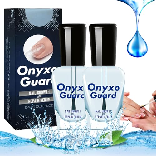 Onyxoguard Nail Growth & Repair Serum - Strengthens & Restores Damaged Nails - Fast-Acting Formula with Natural Ingredients - 2 Pack - Perfect for Brittle, Weak, or Peeling Nails at Home or Salon