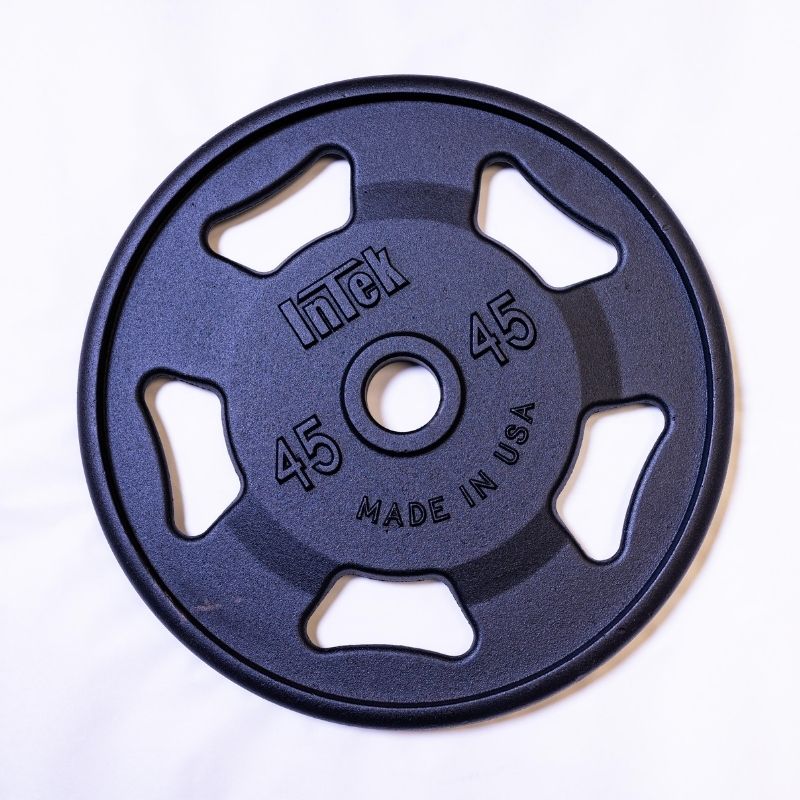 Intek Strength Kraft Raw Steel Cast Grip Olympic Plate Sets - Premium Weightlifting Equipment for CrossFit, Home Gym & Strength Training
