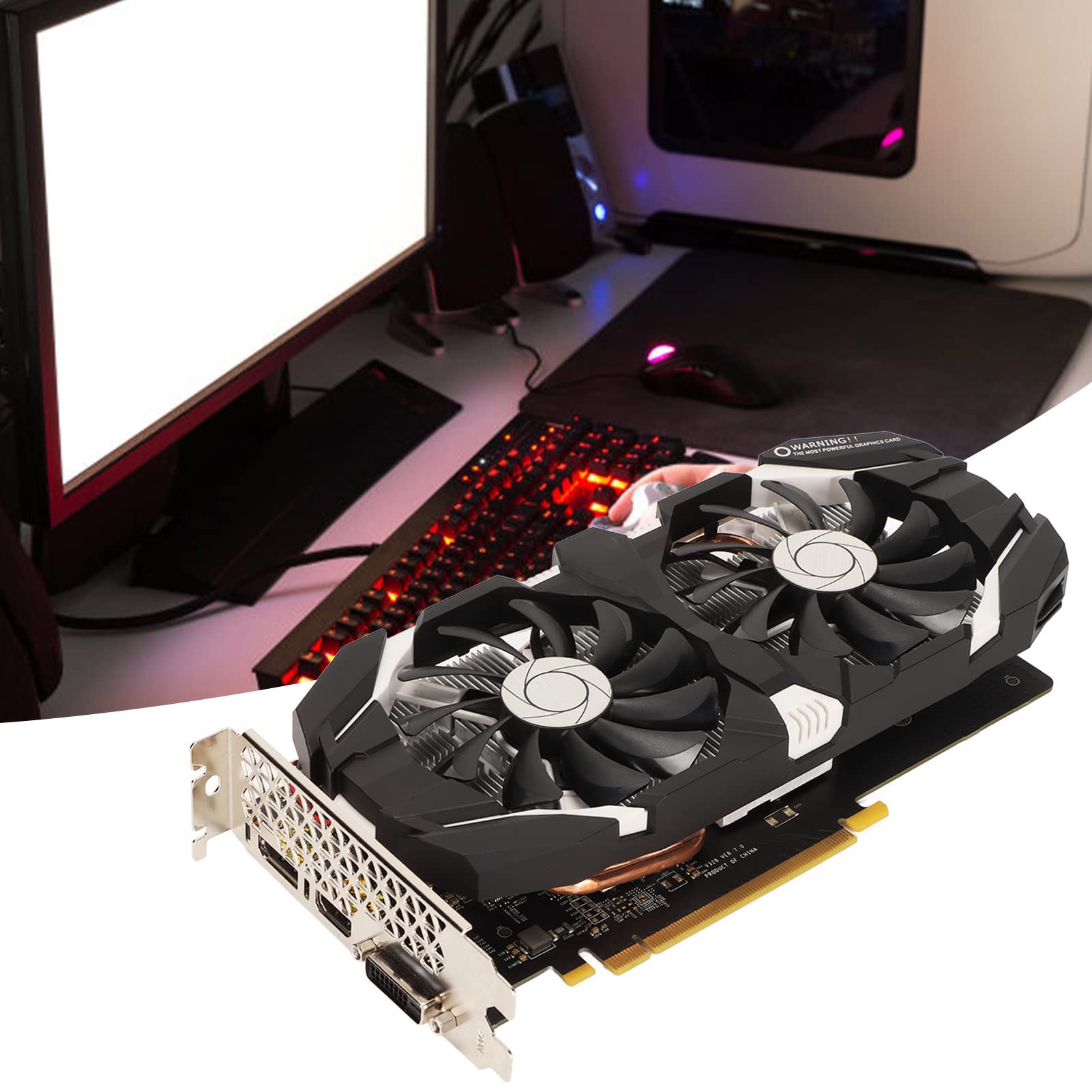 NVIDIA GeForce GTX 1060 6GB/5GB/3GB GDDR5 192-bit Gaming Graphics Card with Dual Fans, 4K HDR, 8008MHz Clock Speed, HDMI/DVI/DP Display Ports - Perfect for PC Gaming, VR, Video Editing & 3D Rendering (3GB Model)