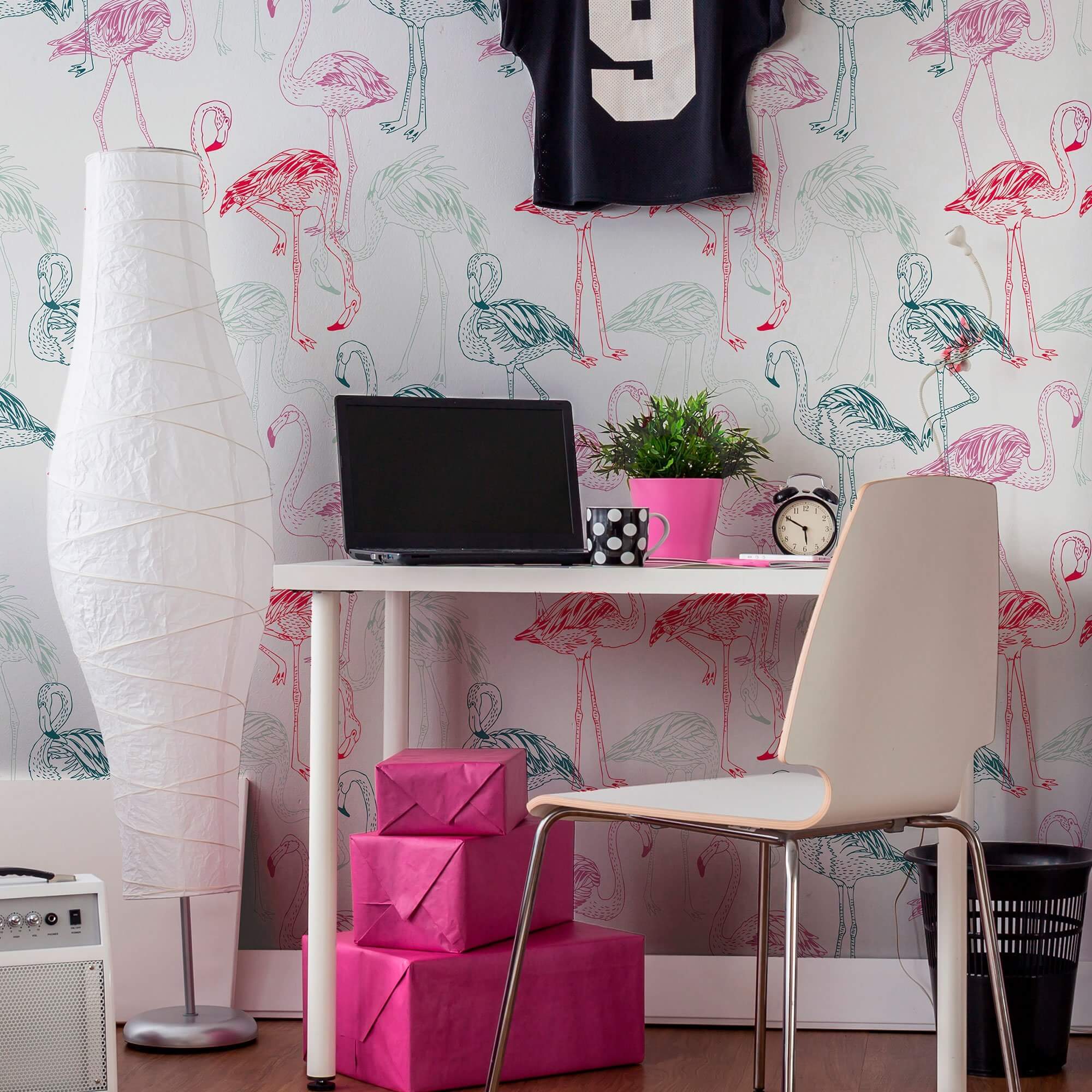Red and Purple Bird Animal Peel and Stick Removable Wallpaper 0143 - Self-Adhesive Decorative Wall Covering for Nursery, Bedroom, or Living Room Decor