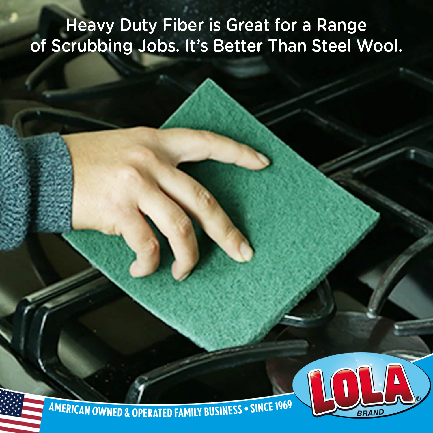 Pot Brite Jumbo Heavy Duty Scouring Pad - 6x6 Inches, 3 Pack - Extra Tough Stain Remover for Pots, Pans & Cookware Cleaning