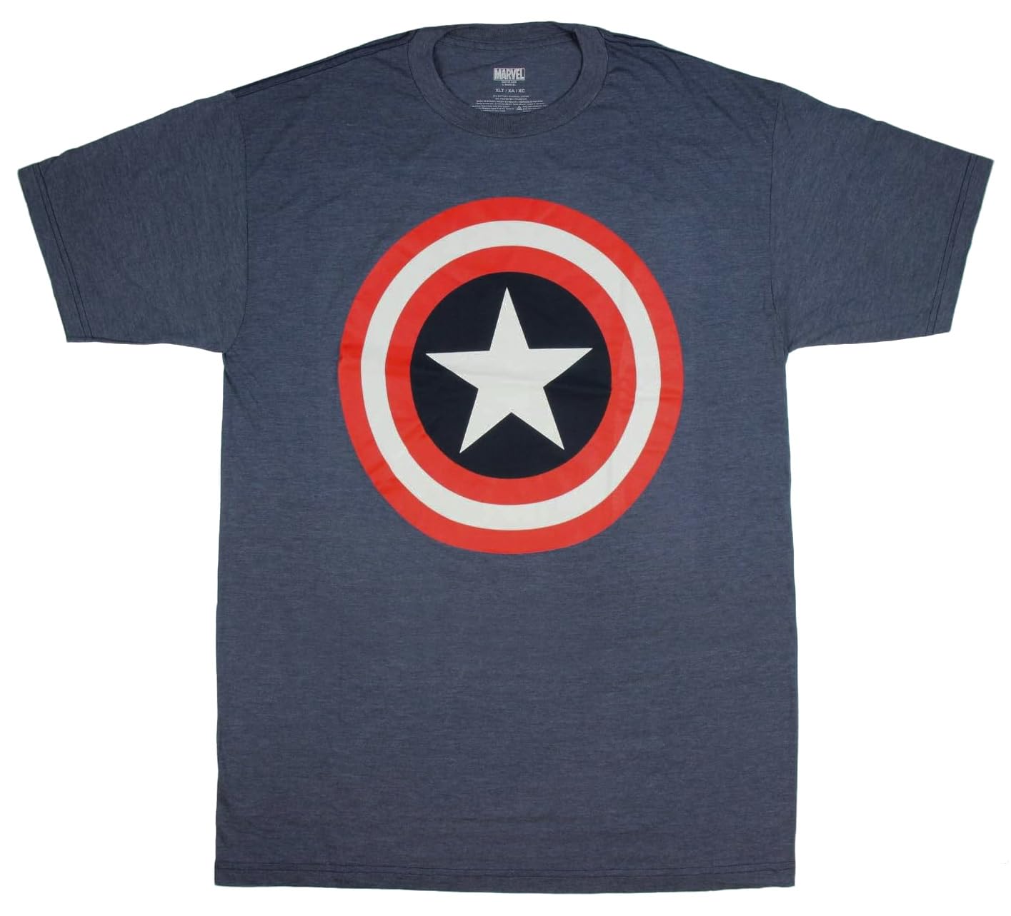 Marvel Avengers Captain America Shield Graphic T-Shirt for Men - Big and Tall Sizes - Superhero Fan Apparel for Casual Wear & Comic Con Events