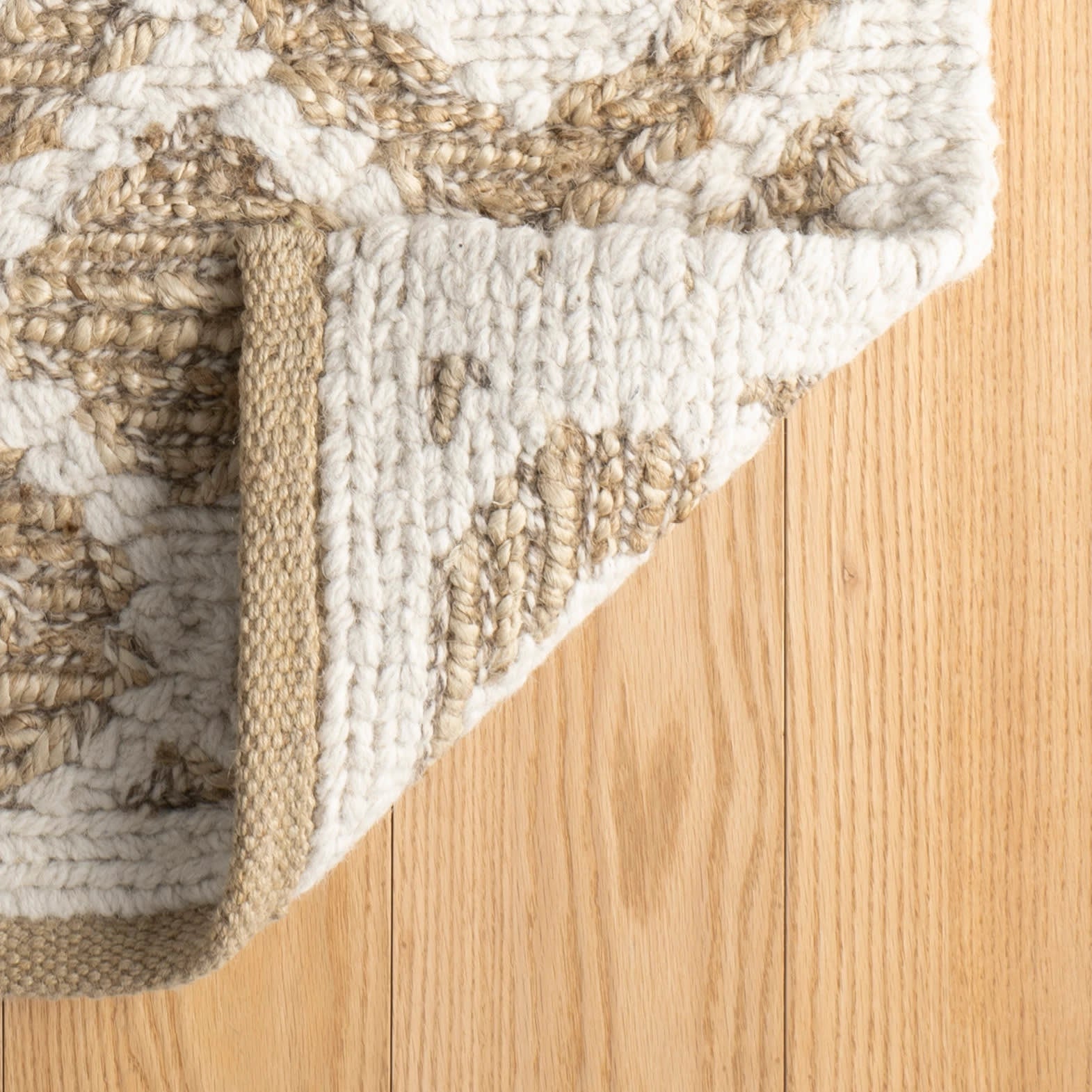 Handwoven Jute Area Rug - Natural Neutral Bohemian Style Floor Mat for Living Room, Bedroom & Nursery | Eco-Friendly Home Decor