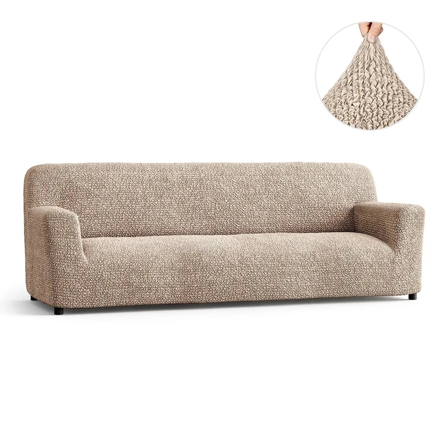 4-Seater Sofa Slipcover - Soft Microfiber Fabric, Stretchable & Washable - Perfect for Living Room, Family Room & Home Decor