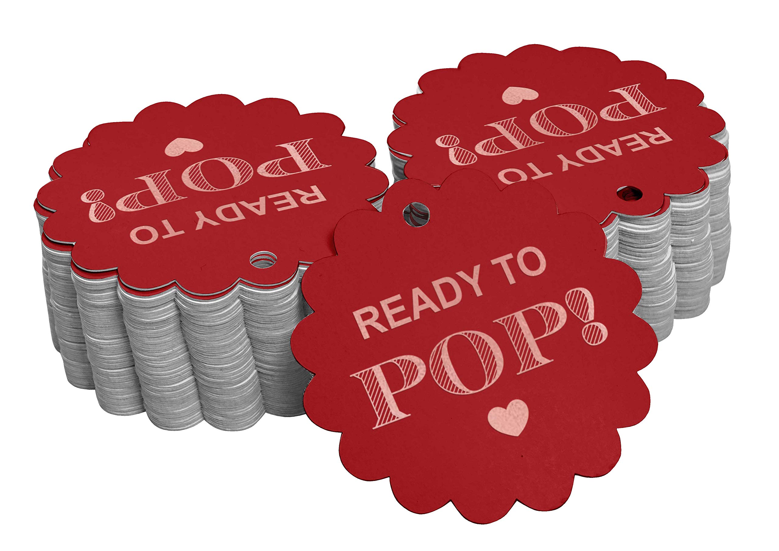 50pcs Real Rose Gold Foil Baby Shower Tags - Elegant Ready-to-Pop Favor Hang Tags for Gender Reveal, Bridal Shower & Birthday Parties