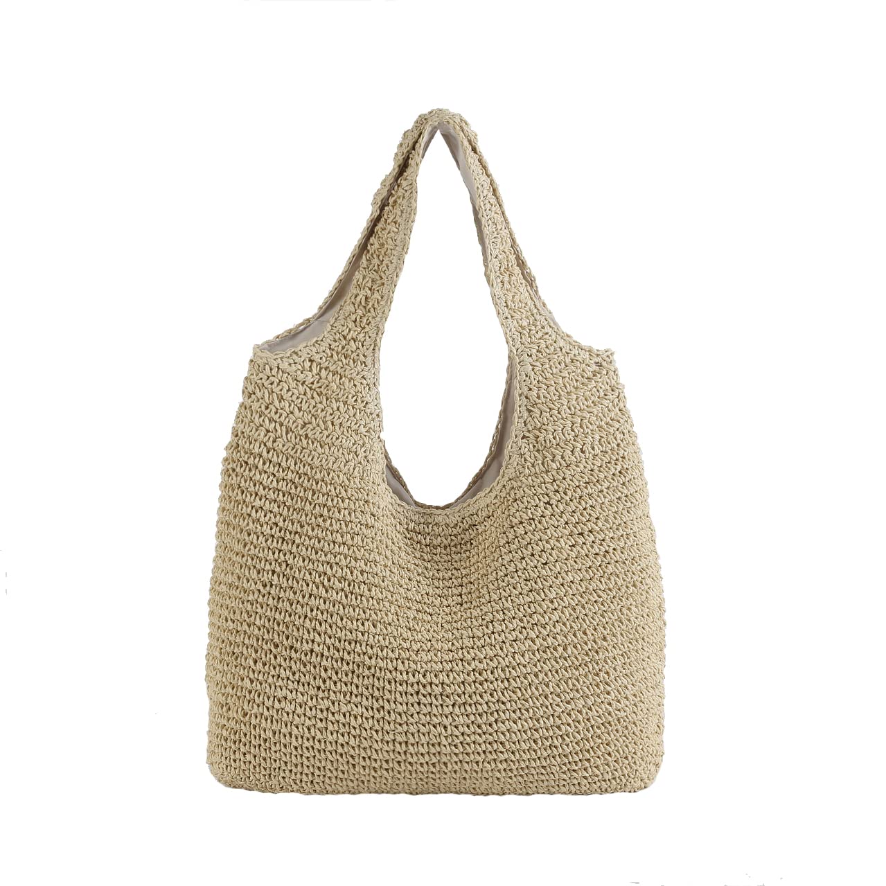 Hand-Woven Rattan Tote Bag for Women - Large Straw Shoulder Bag with Retro Handle - Perfect for Beach, Summer Outings & Shopping