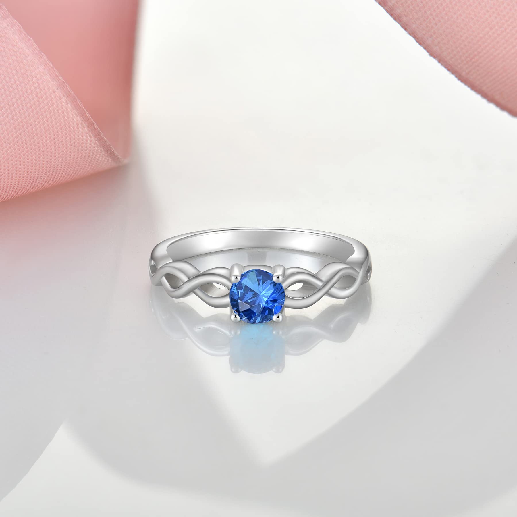 Starchenie Infinity Promise Rings for Women - Sterling Silver Cubic Zirconia Wedding & Engagement Rings - Perfect for Anniversaries, Proposals & Romantic Gifts