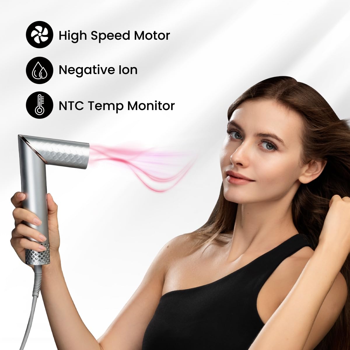 5-in-1 Flexible Styler Multi Air Wrap Hair Styler - Advanced High-Speed Hair Dryer with Tight Grip for Salon-Quality Styling at Home | Fast Drying, Heat Protection Technology | Perfect for Travel, Daily Use & Gifts | Create Waves, Curls & Straight Styles Effortlessly