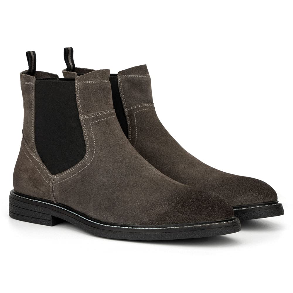 Premium Handcrafted Men's Chelsea Boots - Genuine Leather Slip-On Round Toe Casual Shoes with Thermoplastic Rubber Outsole | Photon Collection by Reserved Footwear New York | Perfect for Office, Date Night & Urban Street Style