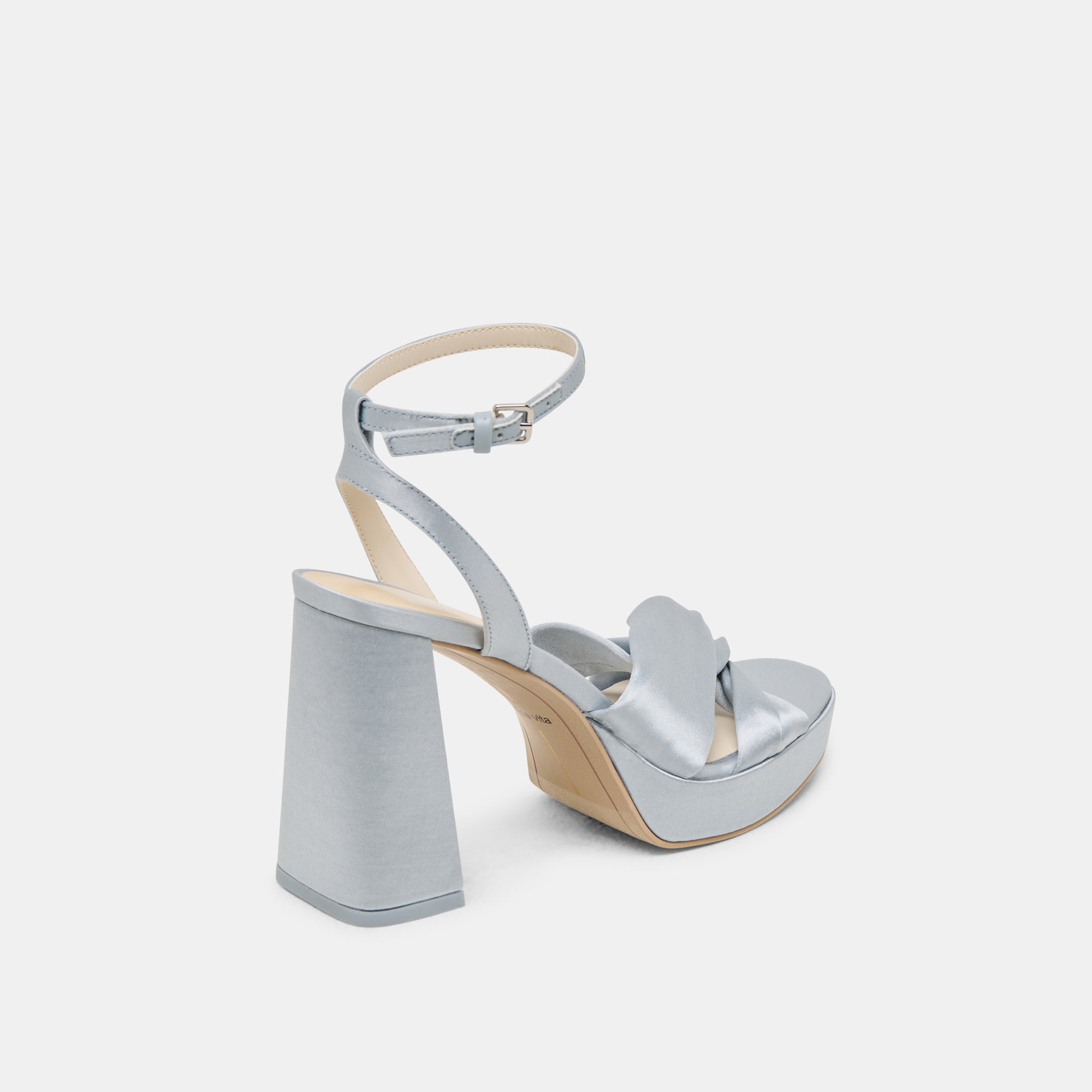 PARLO HEELS - Light Blue Satin High Heels for Women | Elegant Party Shoes for Weddings, Prom & Evening Events