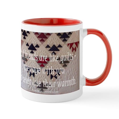 White/Red Inside - Friends Are Like Quilts Mug Mugs