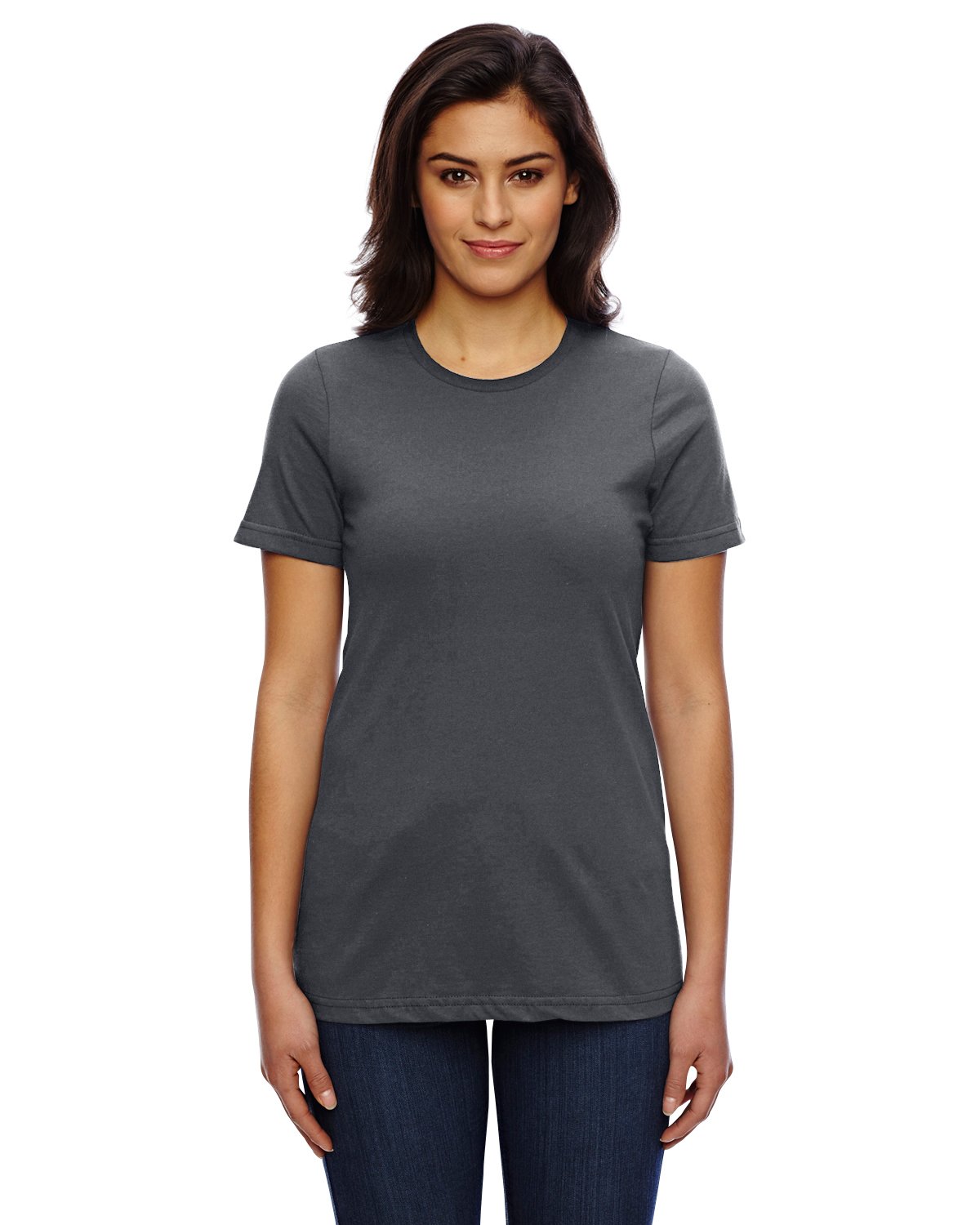 American Apparel Women's Fine Jersey Classic T-Shirt - Soft Cotton Crewneck Tee for Casual Wear, Layering & Everyday Outfits