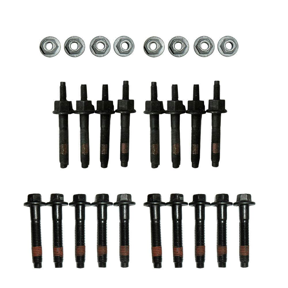 26-Piece Exhaust Manifold Bolt & Nut Kit for Ram 1500/2500/3500 (2012-2018) - Replaces OEM 6510140AA, 6505316AA, 6510141AA, 6509863AA - Durable Heat-Resistant Fasteners for Truck Engine Repairs & Maintenance