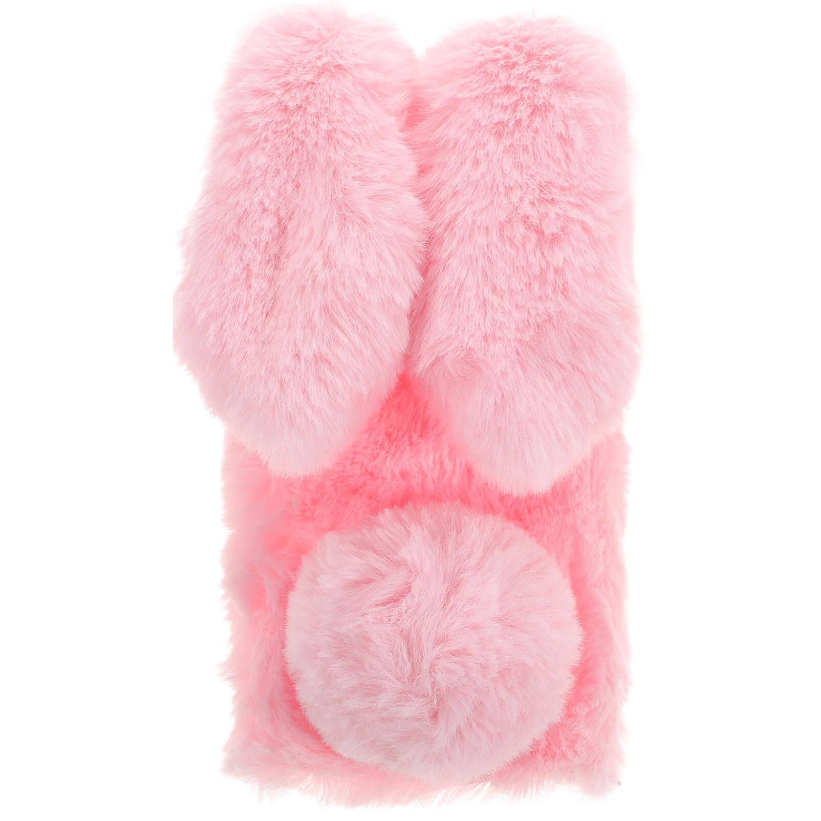 Fluffy Rabbit Plush Phone Case - Cute Cartoon Soft Phone Cover for Samsung Galaxy A03s - Pink Protective Shell for Girls & Teens - Perfect for School, Work & Everyday Use
