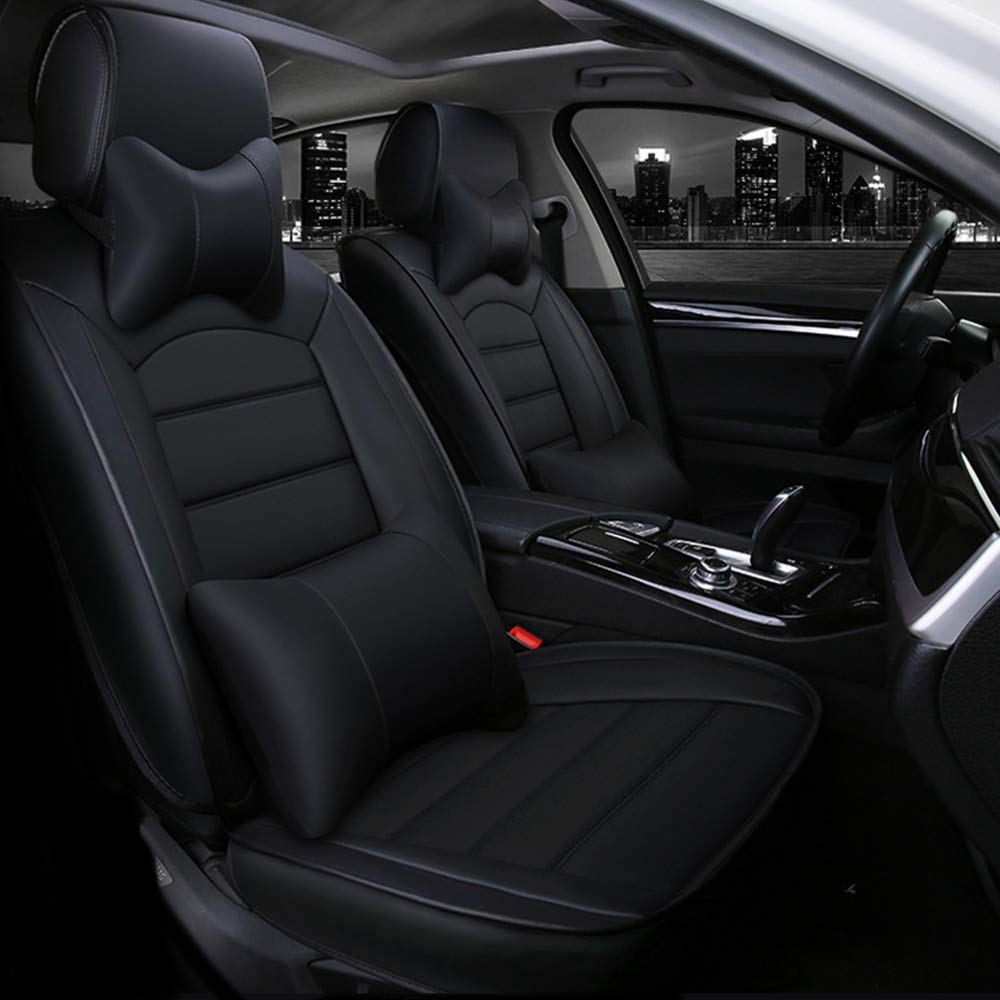 Premium PU Leather Car Seat Covers for Dodge Charger RT/SE/SRT (2006-2019) - Full Set 5-Seat Protection, Durable Faux Leather, Front & Rear Cushion Covers - Perfect for Daily Commuting, Road Trips & Car Interior Upgrade