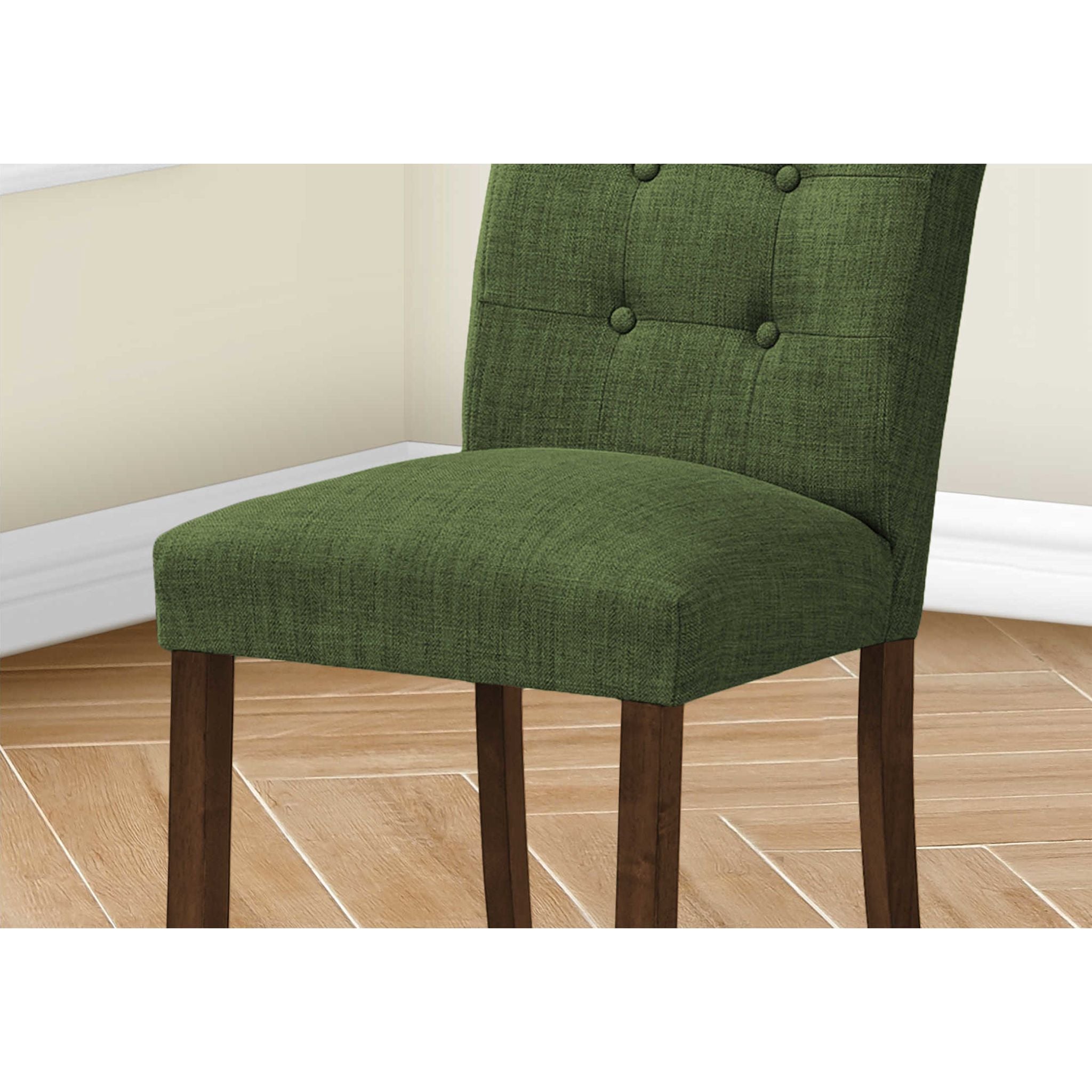 Modern Asher Dining Chairs Set of 2 - Mid-Century Wooden Kitchen Chairs with Upholstered Seat - Perfect for Dining Room, Kitchen, Breakfast Nook & Home Office