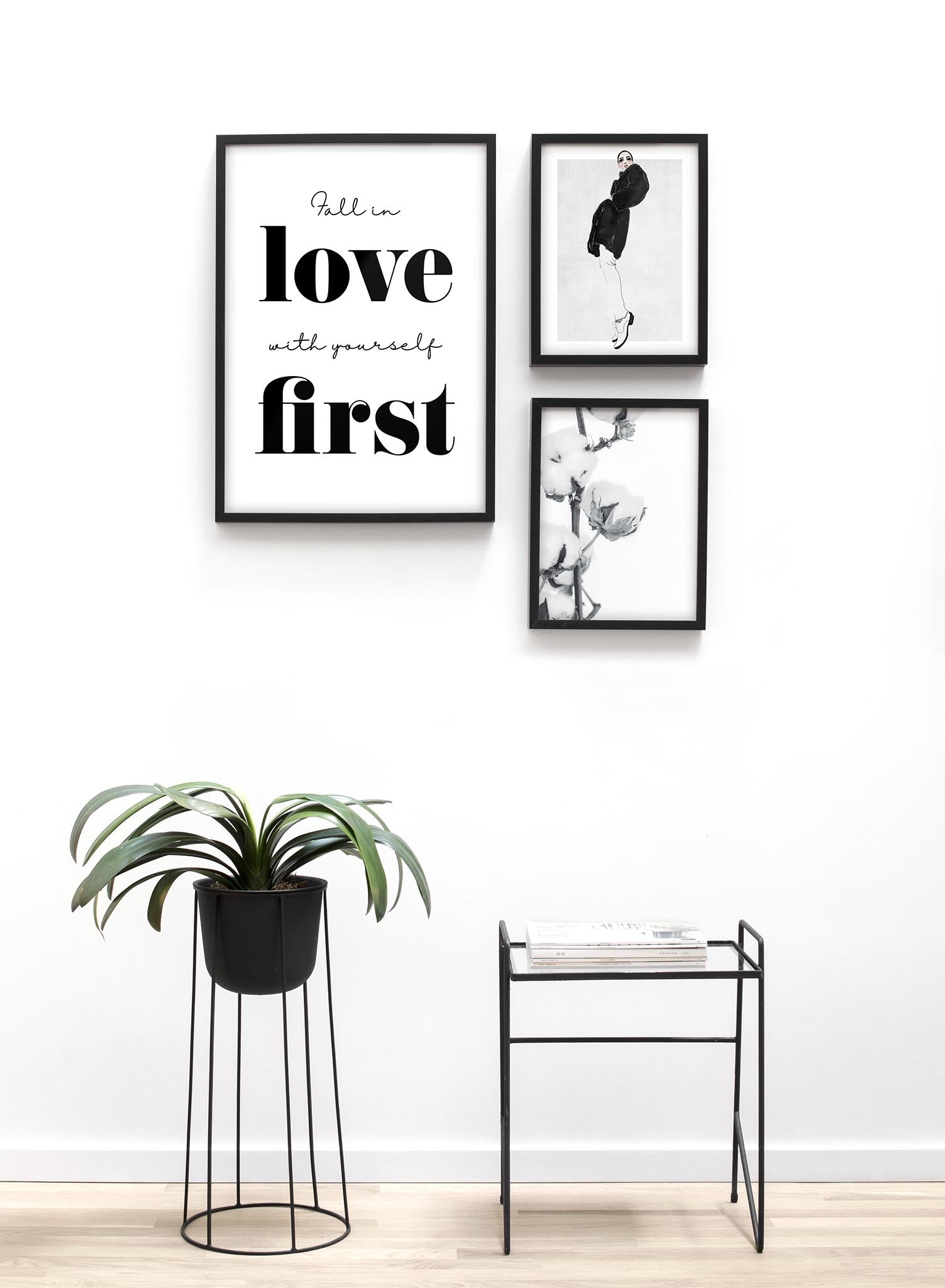 Love Yourself First Motivational Wall Art Poster - Inspirational Home & Office Decor for Self-Care & Positive Vibes