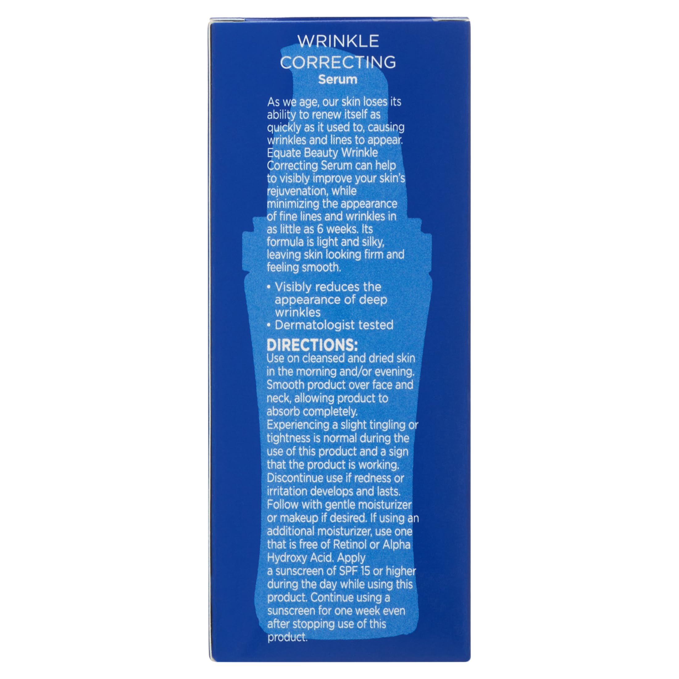 Equate Beauty Anti-Aging Wrinkle Correcting Serum with Hyaluronic Acid, 1 fl oz - Hydrating Face Serum for Fine Lines & Wrinkles - Perfect for Daily Skincare Routine & Gift Sets