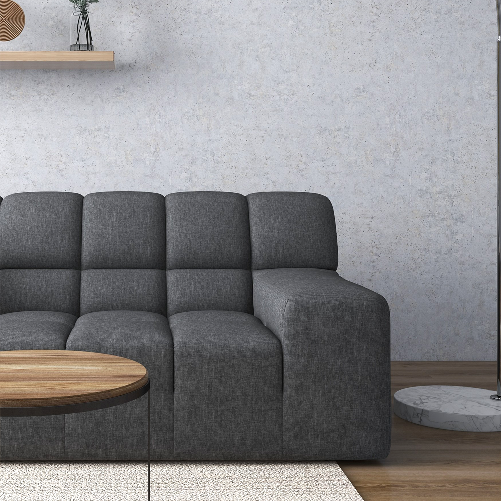 Roger 3-Seater Modular Sofa - Modern Sectional Couch for Living Room, Lounge & Office - Soft Fabric Upholstery, Easy Assembly, Space-Saving Design