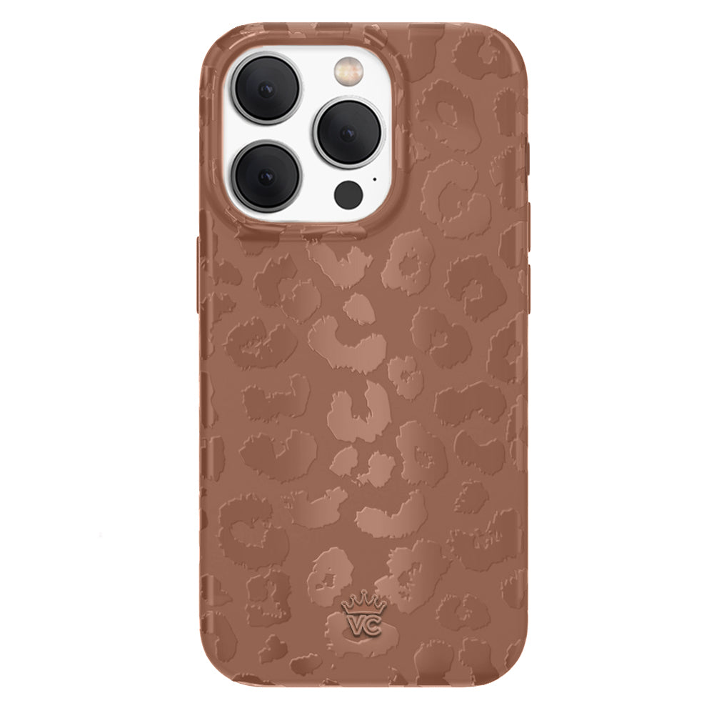 Stylish Chocolate Leopard Print iPhone Case - Trendy Animal Pattern Phone Cover for iPhone [Models] - Perfect for Everyday Use, Fashion Accessory & Gift Giving