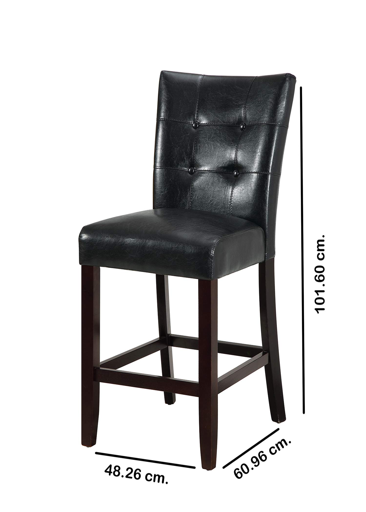 Poundex Black Living Room Chairs - Comfortable Modern Accent Chairs for Home, Office & Lounge - Perfect for Relaxing, Reading & Entertaining Guests