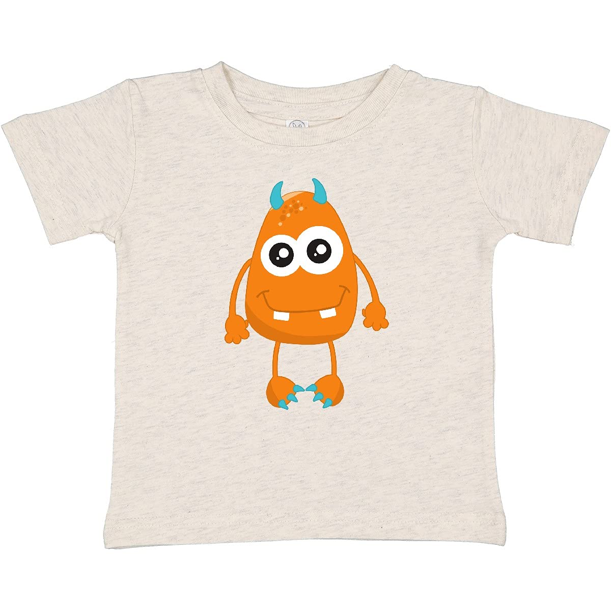 Inktastic Cute Monster Orange Funny Horns Baby T-Shirt - Soft Cotton Toddler Tee for Playdates, Birthday Parties & Everyday Fun