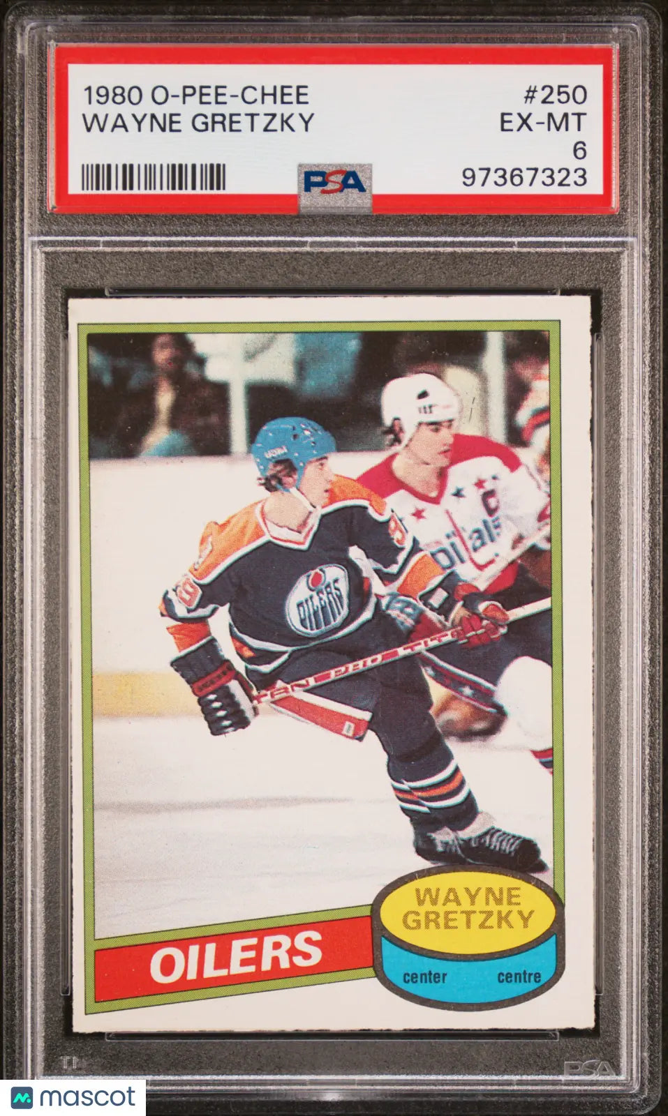 1980 O-Pee-Chee Wayne Gretzky Hockey Card #250 PSA 6 - 2nd Year Rookie Card for Collectors & Sports Memorabilia Fans - Perfect for Display, Investment & NHL History Enthusiasts