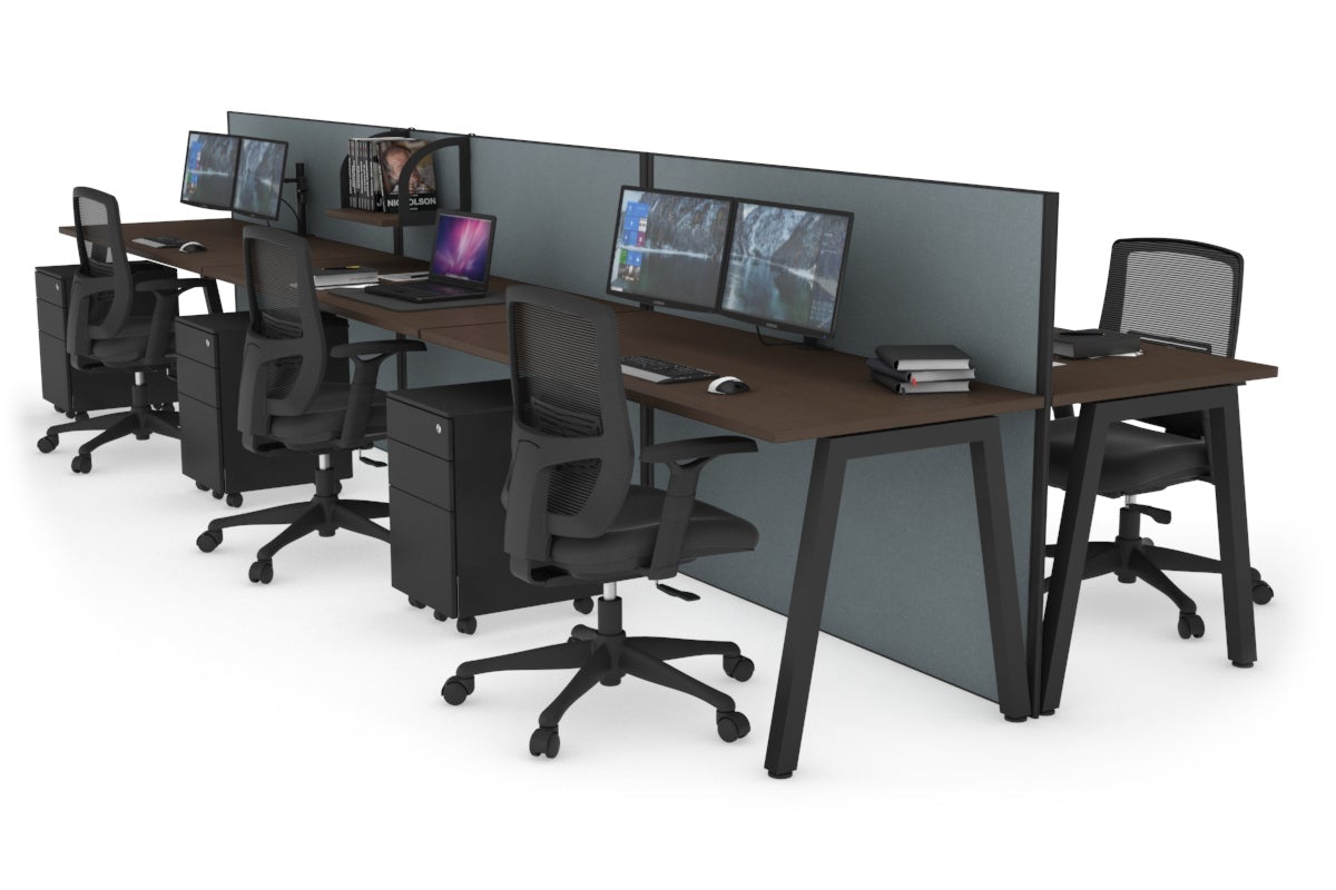 Horizon Quadro 6-Person Office Workstation Bench with A-Legs - 1800mm x 700mm (70.8