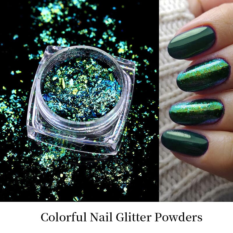 Chameleon Glitter Nail Powder - Color Changing Nail Art Dust for Gel & Acrylic Nails - Perfect for Manicures, Pedicures & DIY Nail Designs at Home or Salon