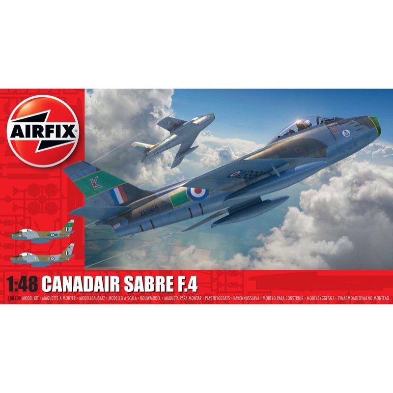Airfix A08109 1/48 Scale Canadair Sabre F.4 Model Kit - Perfect for Aviation Enthusiasts & Collectors