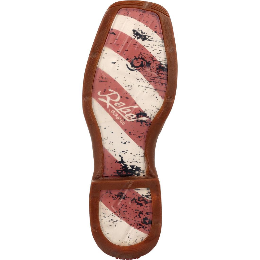 Rebel Patriotic Pull-On Western Flag Boots - American Flag Cowboy Boots for Women & Men - Perfect for Rodeo, Country Concerts & 4th of July Celebrations