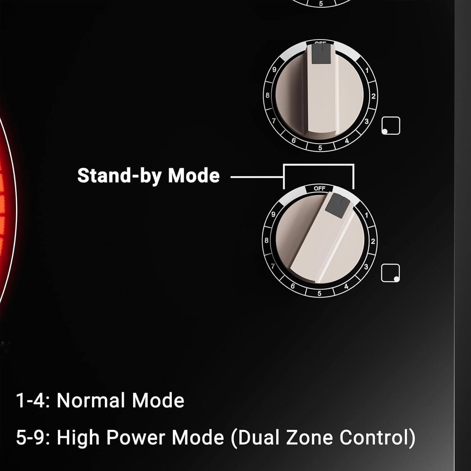 AMZCHEF 30 Inch 4 Burner Built-In Electric Cooktop with Knob Control - 6700W Power for Fast Cooking - Perfect for Home Kitchens, Restaurants & RV Cooking