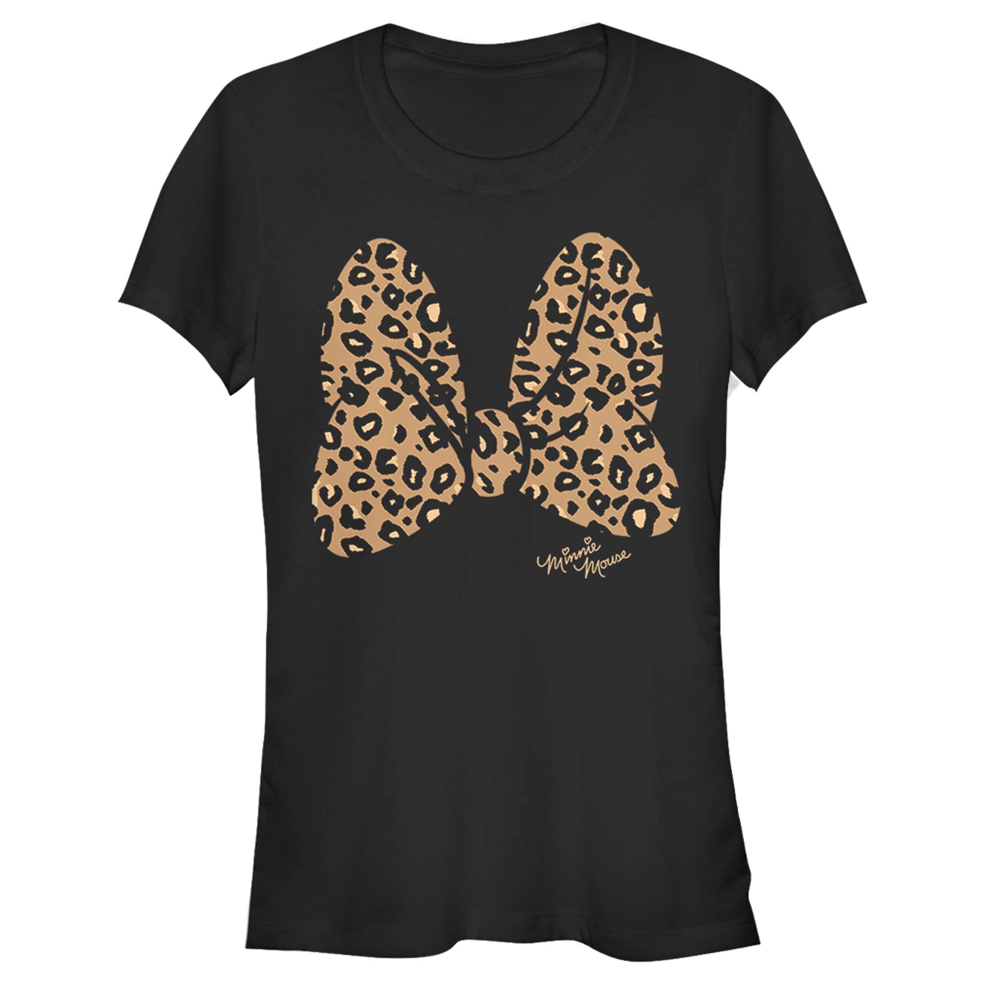 Disney Mickey & Minnie Mouse Cheetah Print Bow Signature T-Shirt for Kids | Cute Cartoon Character Tee | Birthday Gift, School Outfit, Family Matching