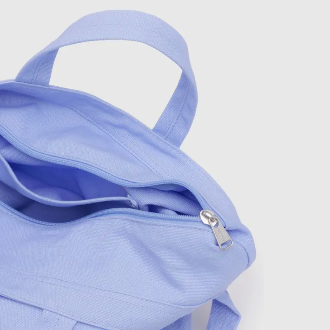 BAGGU French Blue Horizontal Zip Duck Bag - Stylish & Durable Crossbody Bag for Women, Perfect for Travel, Shopping & Everyday Use