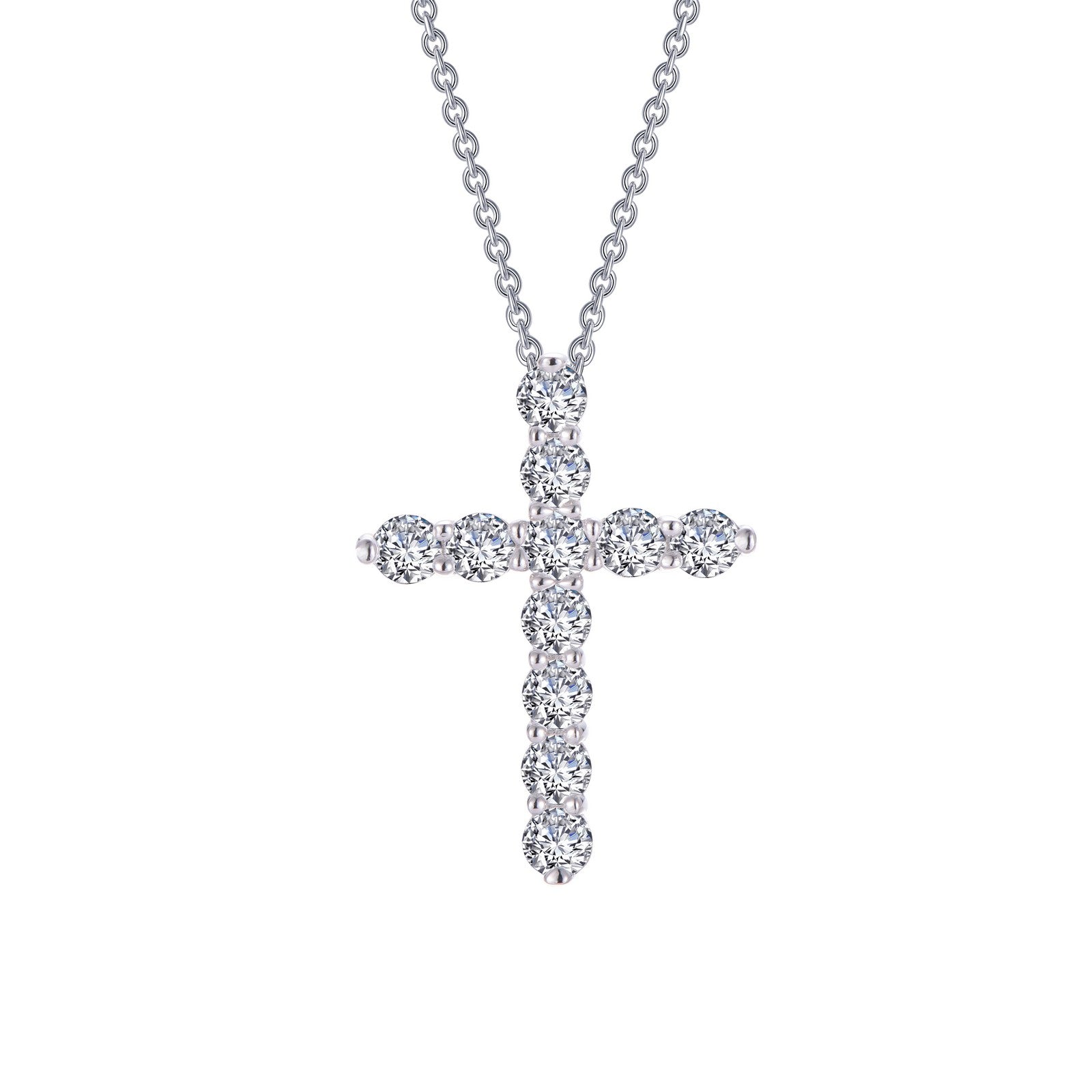 1.87 CTW Diamond Cross Pendant Necklace for Women - Elegant Religious Jewelry Gift for Baptism, First Communion & Everyday Wear