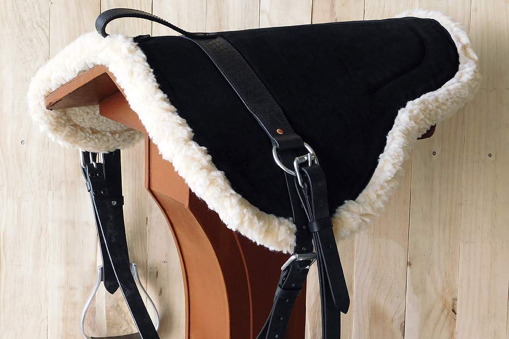 HILASON Natural Horsemanship Leather Bareback Western Treeless Saddle Pad | Western & Bareback Riding Pad for Horses | Durable & Comfortable for Trail Riding, Training & Leisure Riding
