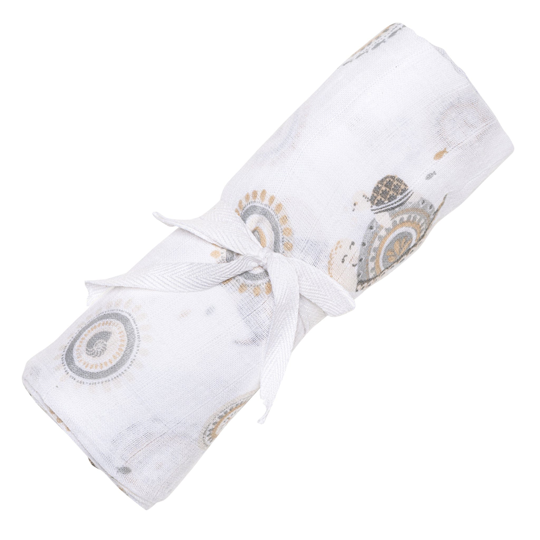 Organic Cotton Muslin Swaddle Blanket with Turtle Print - Soft Baby Swaddling Wrap for Newborns & Infants - Perfect for Nursery, Photography & Gift Giving