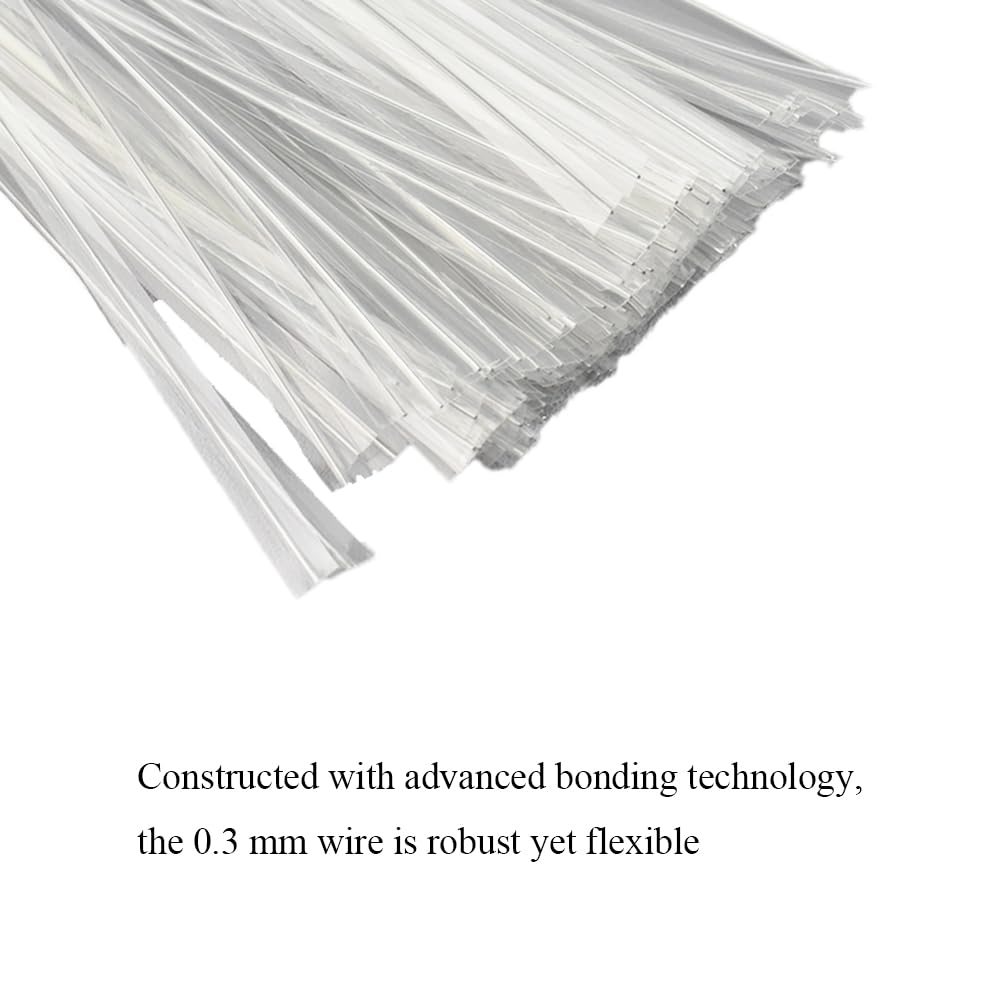 HAHIYO 300Pcs 4inch Clear Metal Twist Ties for Baking, Gifts & Crafts