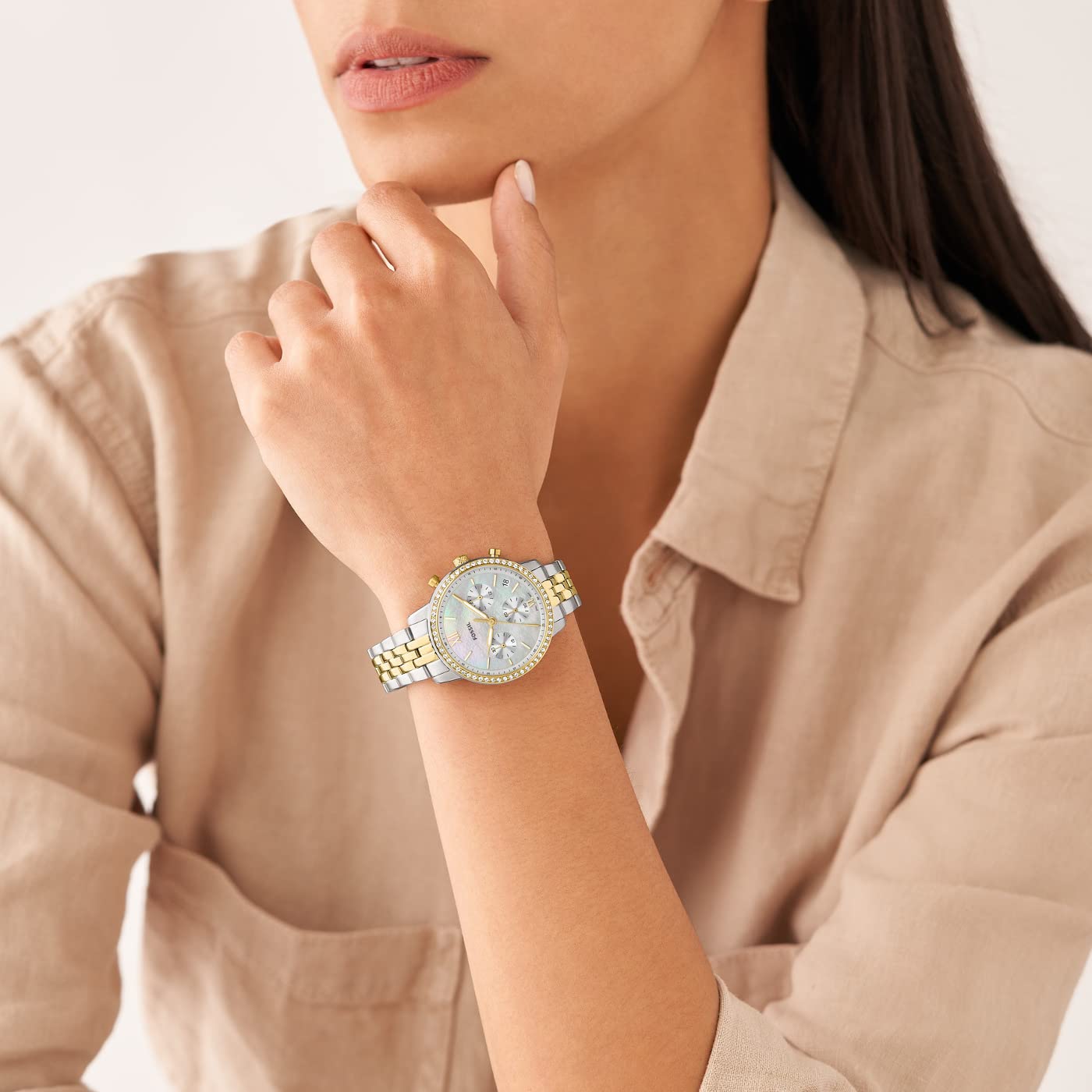 Fossil Neutra Chronograph Watch for Women - Stainless Steel or Leather Strap - Elegant Timepiece for Office, Casual Wear & Special Occasions