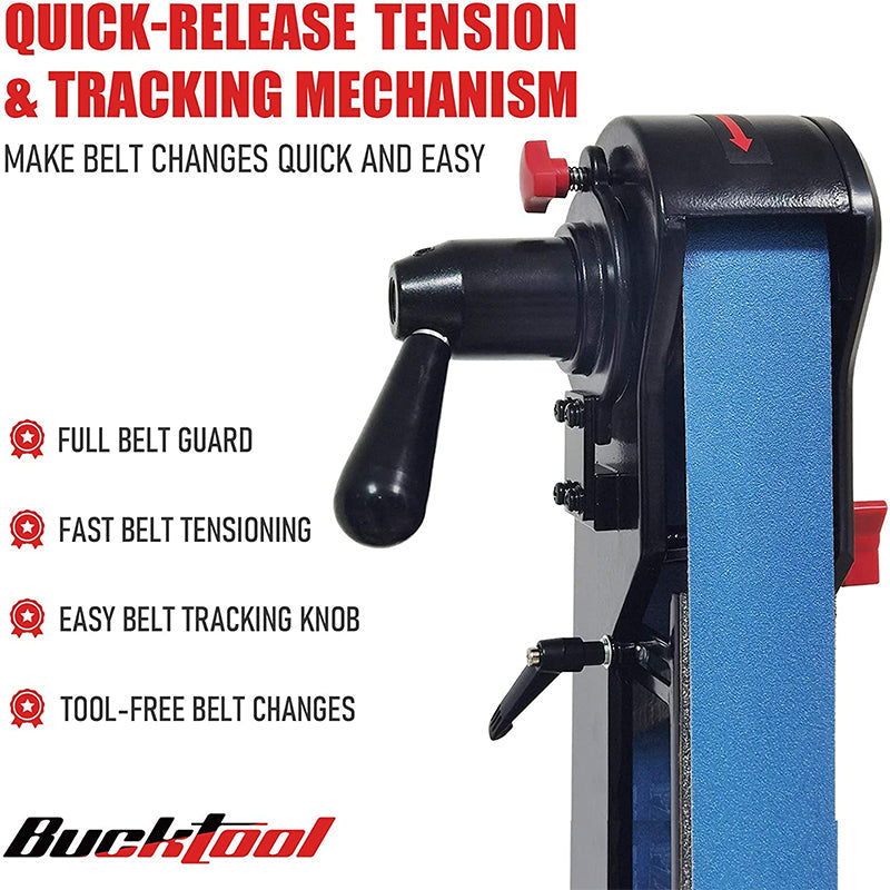 2 x 42 Inch Belt Sander & 6 Inch Bench Grinder Combo - BG2600 Dual Power Tool for Metal Woodworking, Knife Sharpening & DIY Projects