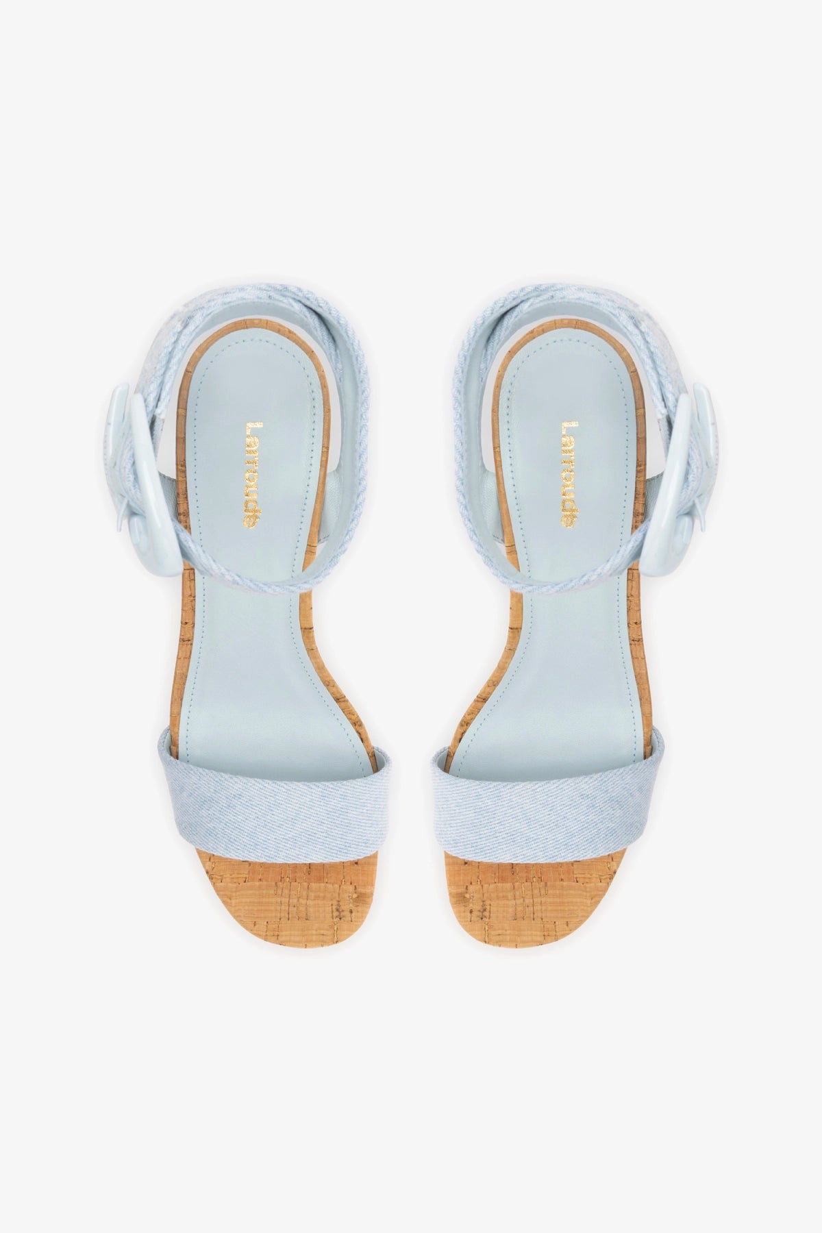 Dolly Verona Low Sandal - Women's Maya Denim & Natural Cork Comfortable Sandals for Summer, Beach, and Casual Outings