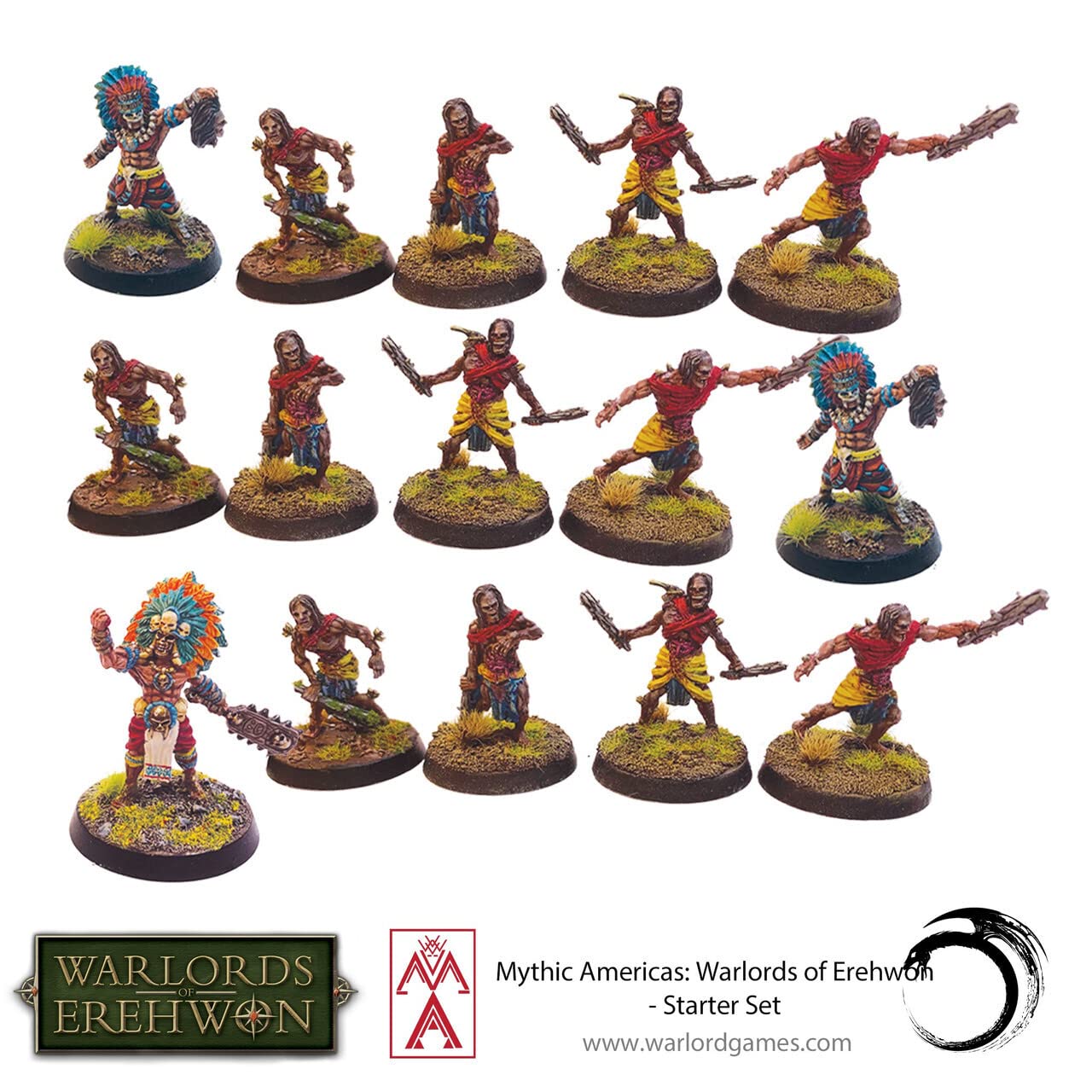 Aztec & Nations Strategy Board Game - Mythic Americas Warlord RPG for Adults | Fantasy Tabletop Wargaming Kit with Terrain Tiles | Perfect for Game Nights & Historical Battle Reenactments