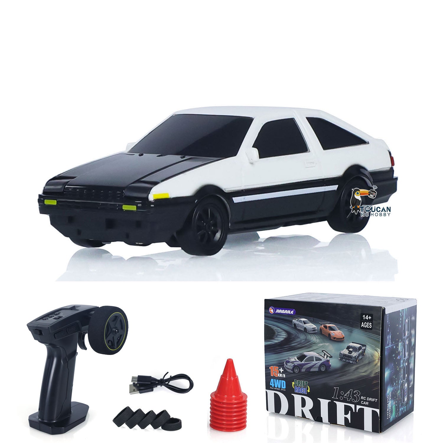1/43 Scale 2.4GHz High Speed RC Racing Car - 4WD Remote Control Drift Vehicle RTR Mini Model Toy Car with Battery - Perfect Gift for Kids | Indoor & Outdoor Play, Racing Competitions, Birthday Presents