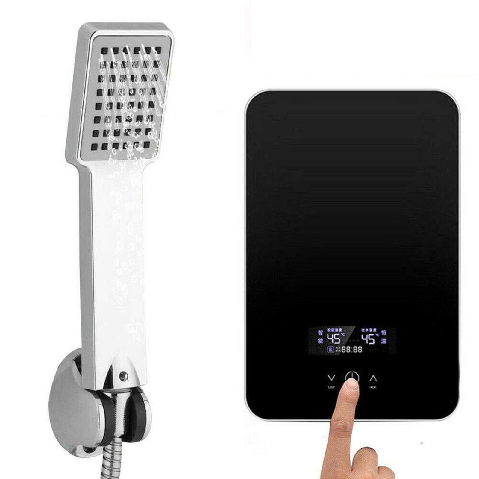 6500W Electric Tankless Water Heater - 220V Instant Hot Water Heater with Digital Display & Overheating Protection - Perfect for Bathroom, Kitchen, RV, and Home Use