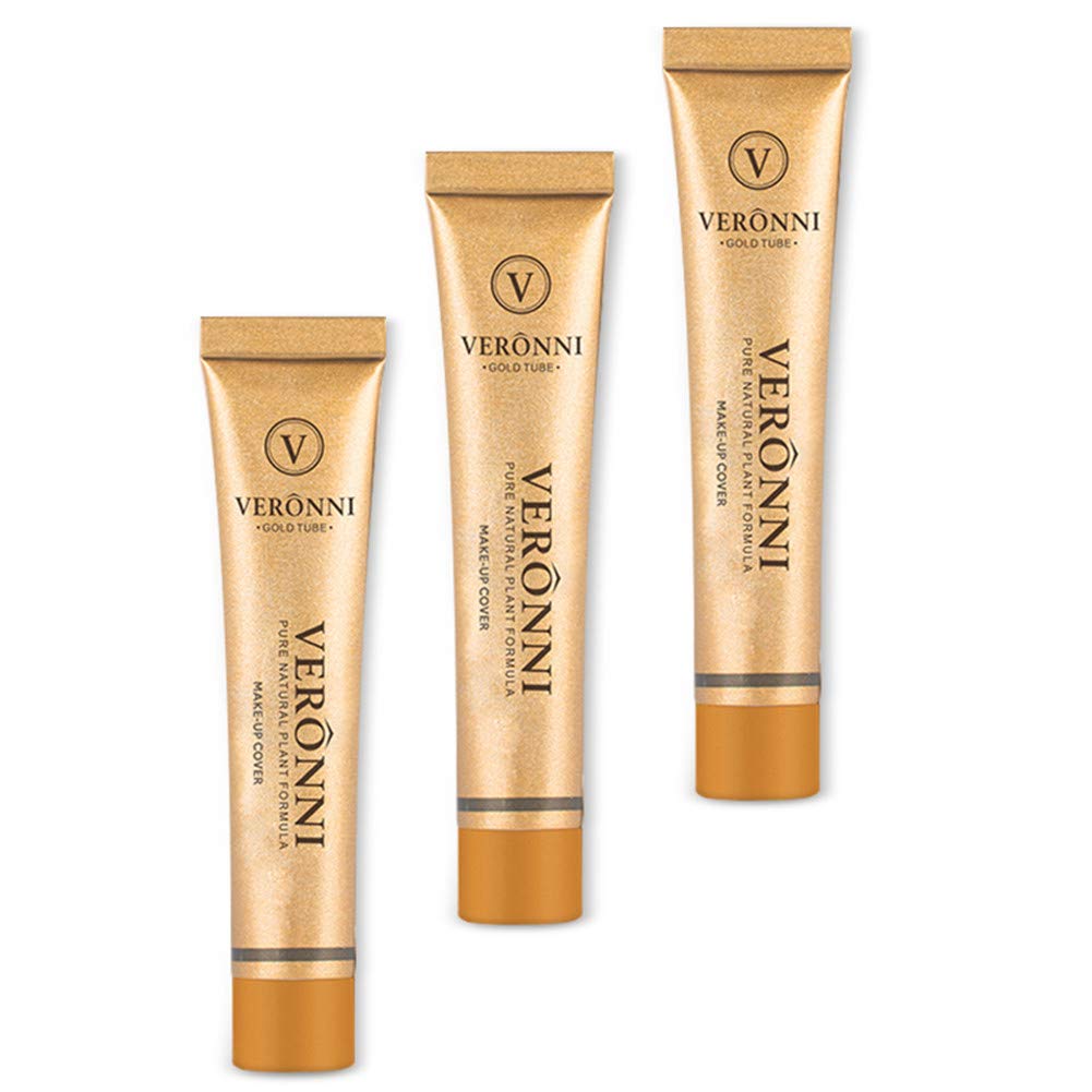 VERONNI Full Coverage Concealer Makeup - Waterproof Foundation with SPF 30 for Scars, Dark Circles & Blemishes - 1.1OZ/30g (Shade 211) - Perfect for Daily Wear, Photo Shoots & Special Occasions